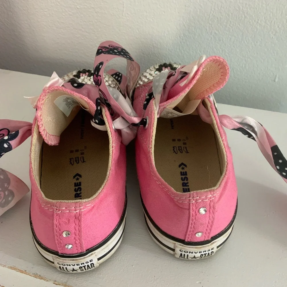 Mini Mouse Toddler Girls Bling Rhinestone Converse Sneakers